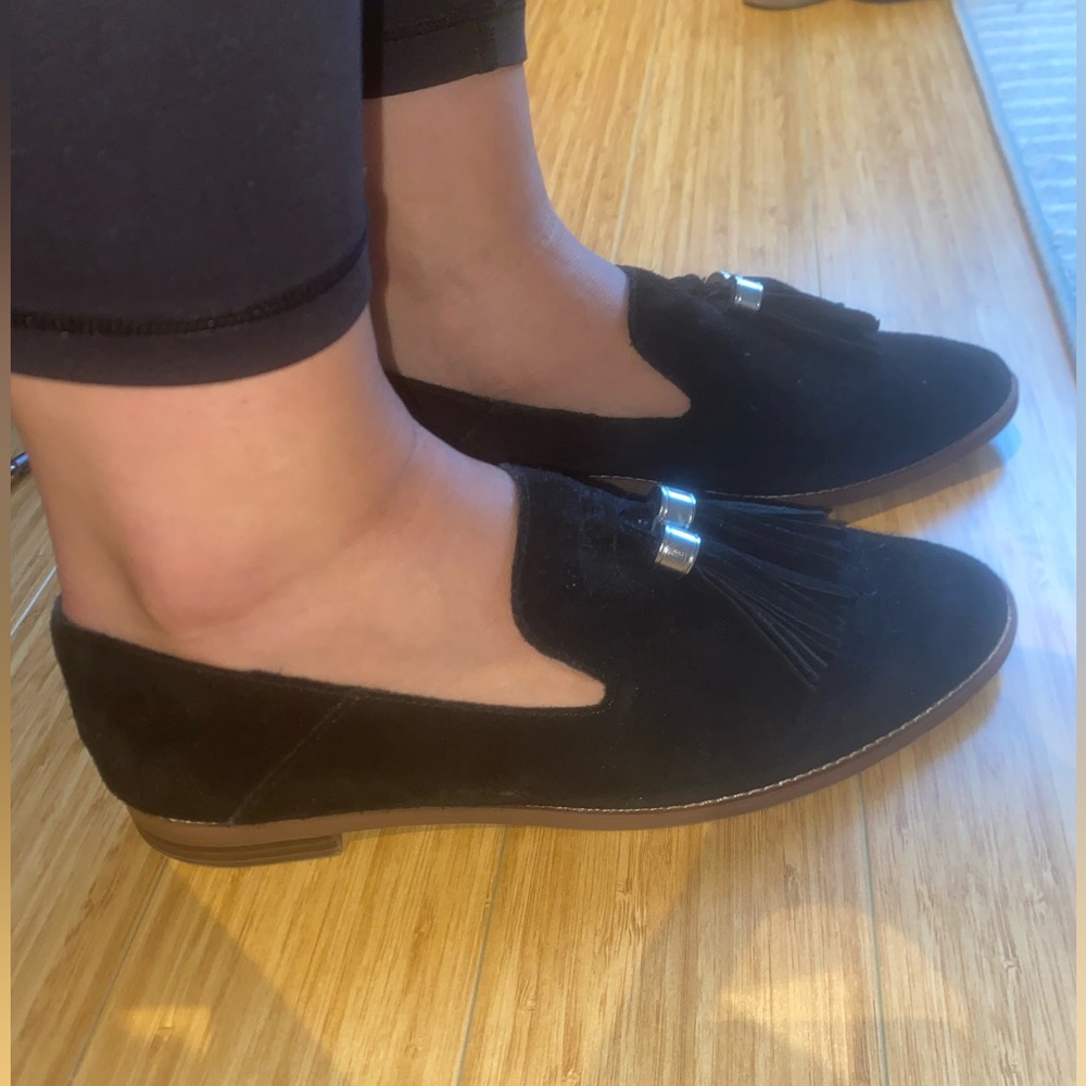 Beautiful black leather Franco Sarto loafers
